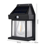 Lámpara solar exterior de pared con sensor de movimiento