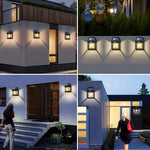 Lámpara solar exterior de pared con sensor de movimiento