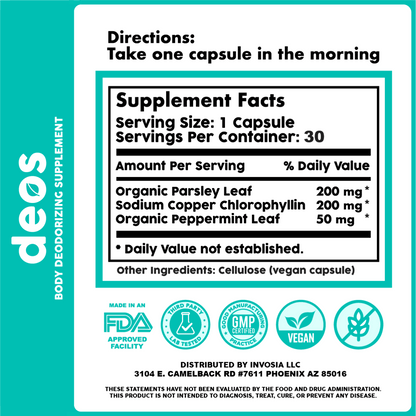 DEOS™ - Desodorante Natural en Cápsulas