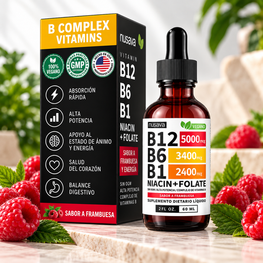 Nusava Gotas Liquidas de Vitamina B12 con B6 y B1